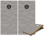 Cornhole Game Board Vinyl Skin Wrap Kit - Premium Laminated - Diamond Plate Metal 02 fits 24x48 game boards (GAMEBOARDS NOT INCLUDED)