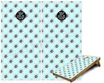 Cornhole Game Board Vinyl Skin Wrap Kit - Premium Laminated - Kearas Daisies Seafoam fits 24x48 game boards (GAMEBOARDS NOT INCLUDED)