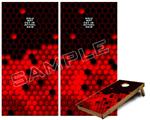 Cornhole Game Board Vinyl Skin Wrap Kit - Premium Laminated - HEX Red fits 24x48 game boards (GAMEBOARDS NOT INCLUDED)