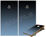 Cornhole Game Board Vinyl Skin Wrap Kit - Premium Laminated - Smooth Fades Blue Dust Black fits 24x48 game boards (GAMEBOARDS NOT INCLUDED)