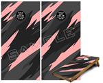 Cornhole Game Board Vinyl Skin Wrap Kit - Premium Laminated - Jagged Camo Pink fits 24x48 game boards (GAMEBOARDS NOT INCLUDED)