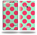 Kearas Polka Dots Pink And Blue - Decal Style Skin (fits Nokia Lumia 928)