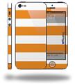 Psycho Stripes Orange and White - Decal Style Vinyl Skin (fits Apple Original iPhone 5, NOT the iPhone 5C or 5S)
