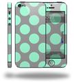 Kearas Polka Dots Mint And Gray - Decal Style Vinyl Skin (fits Apple Original iPhone 5, NOT the iPhone 5C or 5S)