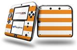 Psycho Stripes Orange and White - Decal Style Vinyl Skin fits Nintendo 2DS - 2DS NOT INCLUDED