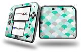 Brushed Circles Seafoam - Decal Style Vinyl Skin fits Nintendo 2DS - 2DS NOT INCLUDED