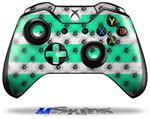 Decal Skin Wrap fits Microsoft XBOX One Wireless Controller Kearas Daisies Stripe SeaFoam