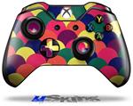 Decal Skin Wrap fits Microsoft XBOX One Wireless Controller Brushed Cirlces Multi Dark