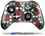 Decal Skin Wrap fits Microsoft XBOX One Wireless Controller Locknodes 04 Red