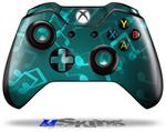 Decal Skin Wrap fits Microsoft XBOX One Wireless Controller Bokeh Music Neon Teal