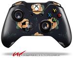 Decal Skin Wrap fits Microsoft XBOX One Wireless Controller Poppy Orange Navy