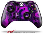 Decal Skin Wrap compatible with Microsoft XBOX One Wireless Controller Liquid Metal Chrome Purple