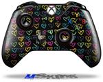 Decal Skin Wrap fits Microsoft XBOX One Wireless Controller Kearas Hearts Black