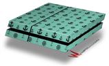Vinyl Decal Skin Wrap compatible with Sony PlayStation 4 Original Console Nautical Anchors Away 02 Seafoam Green (PS4 NOT INCLUDED)