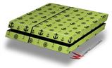 Vinyl Decal Skin Wrap compatible with Sony PlayStation 4 Original Console Nautical Anchors Away 02 Sage Green (PS4 NOT INCLUDED)
