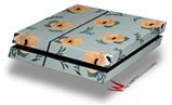 Vinyl Decal Skin Wrap compatible with Sony PlayStation 4 Original Console Poppy Orange Light Blue (PS4 NOT INCLUDED)