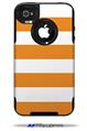 Psycho Stripes Orange and White - Decal Style Vinyl Skin fits Otterbox Commuter iPhone4/4s Case (CASE SOLD SEPARATELY)