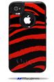 Zebra Red - Decal Style Vinyl Skin fits Otterbox Commuter iPhone4/4s Case (CASE SOLD SEPARATELY)