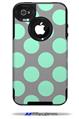 Kearas Polka Dots Mint And Gray - Decal Style Vinyl Skin fits Otterbox Commuter iPhone4/4s Case (CASE SOLD SEPARATELY)
