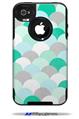Brushed Circles Seafoam - Decal Style Vinyl Skin fits Otterbox Commuter iPhone4/4s Case (CASE SOLD SEPARATELY)