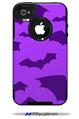Deathrock Bats Purple - Decal Style Vinyl Skin fits Otterbox Commuter iPhone4/4s Case (CASE SOLD SEPARATELY)