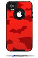 Deathrock Bats Red - Decal Style Vinyl Skin fits Otterbox Commuter iPhone4/4s Case (CASE SOLD SEPARATELY)