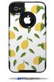Lemon Leaves White - Decal Style Vinyl Skin fits Otterbox Commuter iPhone4/4s Case (CASE SOLD SEPARATELY)