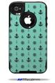 Anchors Away 02 Seafoam Green - Decal Style Vinyl Skin fits Otterbox Commuter iPhone4/4s Case (CASE SOLD SEPARATELY)
