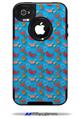 Crabs and Shells Blue Medium - Decal Style Vinyl Skin fits Otterbox Commuter iPhone4/4s Case (CASE SOLD SEPARATELY)