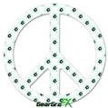 Kearas Daisies Diffuse Glow - Peace Sign Car Window Decal 6 x 6 inches