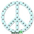 Kearas Daisies Seafoam - Peace Sign Car Window Decal 6 x 6 inches