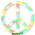 Brushed Cirlces Multi Light - Peace Sign Car Window Decal 6 x 6 inches