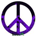 HEX Purple - Peace Sign Car Window Decal 6 x 6 inches