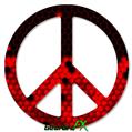 HEX Red - Peace Sign Car Window Decal 6 x 6 inches