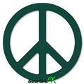 Solids Collection Hunter Green - Peace Sign Car Window Decal 6 x 6 inches