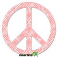 Wavey Pink - Peace Sign Car Window Decal 6 x 6 inches