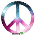 Dynamic Pink Galaxy - Peace Sign Car Window Decal 6 x 6 inches