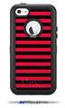 Stripes Red - Decal Style Vinyl Skin fits Otterbox Defender iPhone 5C Case (CASE SOLD SEPARATELY)