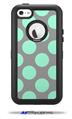 Kearas Polka Dots Mint And Gray - Decal Style Vinyl Skin fits Otterbox Defender iPhone 5C Case (CASE SOLD SEPARATELY)