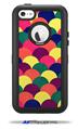 Brushed Cirlces Multi Dark - Decal Style Vinyl Skin fits Otterbox Defender iPhone 5C Case (CASE SOLD SEPARATELY)