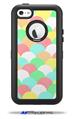 Brushed Cirlces Multi Light - Decal Style Vinyl Skin fits Otterbox Defender iPhone 5C Case (CASE SOLD SEPARATELY)