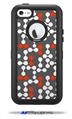 Locknodes 04 Red - Decal Style Vinyl Skin fits Otterbox Defender iPhone 5C Case (CASE SOLD SEPARATELY)