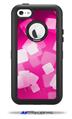 Bokeh Squared Hot Pink - Decal Style Vinyl Skin fits Otterbox Defender iPhone 5C Case (CASE SOLD SEPARATELY)