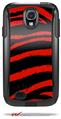 Zebra Red - Decal Style Vinyl Skin fits Otterbox Commuter Case for Samsung Galaxy S4 (CASE SOLD SEPARATELY)