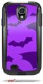 Deathrock Bats Purple - Decal Style Vinyl Skin fits Otterbox Commuter Case for Samsung Galaxy S4 (CASE SOLD SEPARATELY)