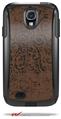 Folder Doodles Chocolate Brown - Decal Style Vinyl Skin fits Otterbox Commuter Case for Samsung Galaxy S4 (CASE SOLD SEPARATELY)