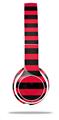 Skin Decal Wrap compatible with Beats Solo 2 WIRED Headphones Stripes Red (HEADPHONES NOT INCLUDED)