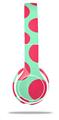 Skin Decal Wrap compatible with Beats Solo 2 WIRED Headphones Kearas Polka Dots Pink And Blue (HEADPHONES NOT INCLUDED)