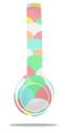 Skin Decal Wrap compatible with Beats Solo 2 WIRED Headphones Brushed Cirlces Multi Light (HEADPHONES NOT INCLUDED)