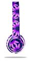 Skin Decal Wrap compatible with Beats Solo 2 WIRED Headphones Daisies Purple (HEADPHONES NOT INCLUDED)